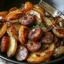Fried Potatoes with Smoked Sausage