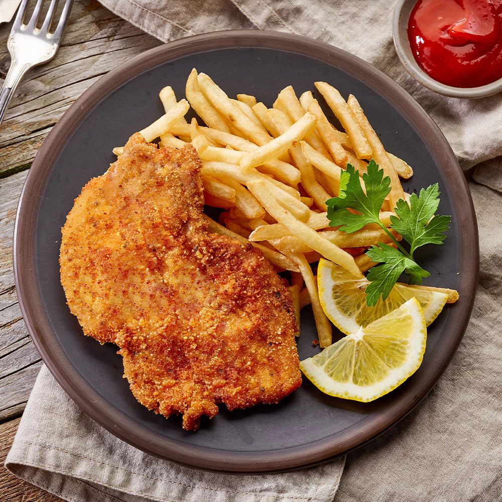 Pork Schnitzel with French Fries