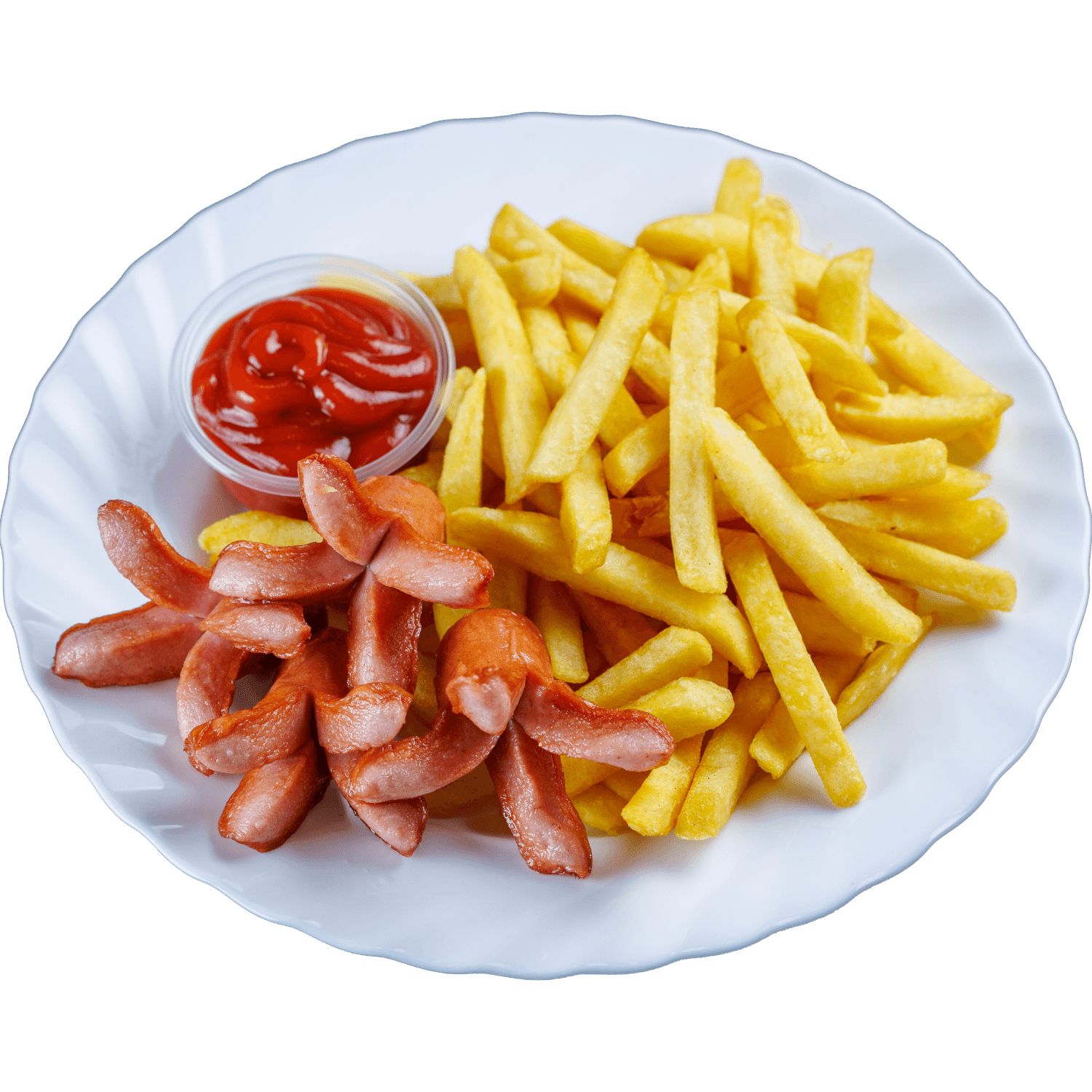French Fries with Sausages